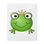 Frog Prince. Smiling Frog with a Crown. Custom flyers