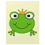 Frog Prince. Smiling Frog with a Crown. Custom flyers
