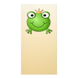 Frog Prince. Smiling Frog with a Crown. Custom photo cards