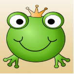 Frog Prince. Smiling Frog with a Crown. Custom photo sculptures