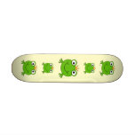 Frog Prince. Smiling Frog with a Crown. Custom skateboards