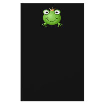 Frog Prince. Smiling Frog with a Crown. Custom Flyer
