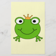 Frog Prince. Smiling Frog with a Crown. Custom Flyer