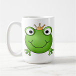 Frog Prince. Smiling Frog with a Crown. Mug