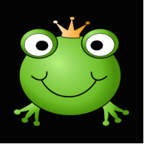 Frog Prince. Smiling Frog with a Crown. Cut Outs