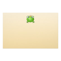 Frog Prince. Smiling Frog with a Crown. Custom Stationery