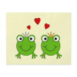 Frog Princess and Frog Prince, with hearts. Custom Flyer