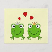 Frog Princess and Frog Prince, with hearts. Custom Flyer
