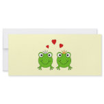 Frog Princess and Frog Prince, with hearts. Custom Rack Cards
