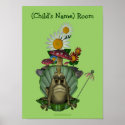 Frog Princess Kids Room Personalised Wall Poster posters