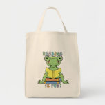 Frog Reading is Fun T-shirts and Gifts Bag