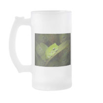 Frog Reflections Frosted Beer Mug