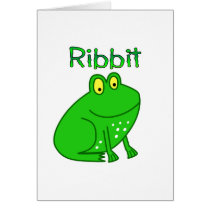 Frog Ribbit Greeting Card