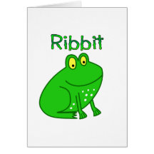Frog Ribbit Greeting Card