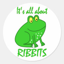 Frog Ribbits Sticker