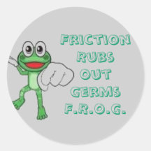 frog round stickers