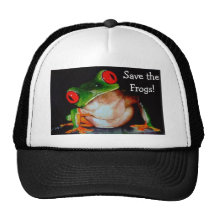 Frog, Save the Frogs! Mesh Hat