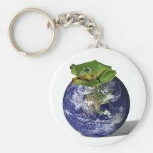 Frog Save The World Key Chain