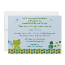 Frog Snail Bug Baby Shower Invitations