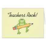 Frog Teachers Rock Tshirts and Gfits Greeting Cards