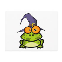 Frog With A Witch Hat Post Cards