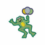 Frog with Balloons embroidered shirts