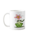 Frog with flower coffee mug