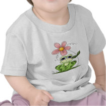 Frog with flower t shirts