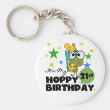 Froggie Hoppy 21st Birthday Key Chains