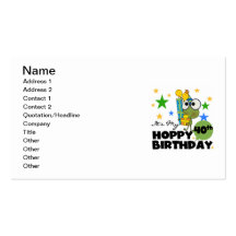 Froggie Hoppy 40th Birthday Business Card Template