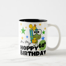 Froggie Hoppy 60th Birthday Mugs