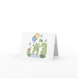 Froggy 3rd Birthday Invitations cards