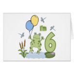 Froggy 6th Birthday Invitations Card