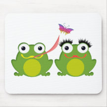 Froggy Couple Mouse Pad