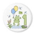 Froggy First Birthday magnets