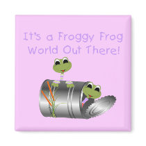Froggy Frog World Tshirts and Gifts Fridge Magnets