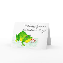 Froggy Valentine's Card - 'Missing You'