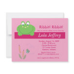 Froggyville Froggy Pink Baby Shower Invitation