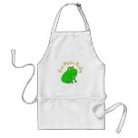 Frogs Brighten My Day aprons