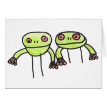 frogs greeting card