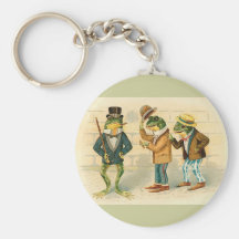 Frogs on the Street Key Chains