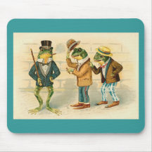 Frogs on the Street Mouse Pads