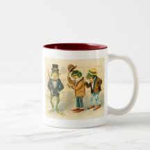 Frogs on the Street - Vintage Art Coffee Mugs