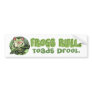 Frogs Rule, Toads Drool Bumpersticker Bumper Stickers