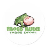 Frogs Rule, Toads Drool Sticker