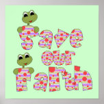 Frogs Save Our Earth T-shirts and Gifts posters