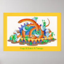 Frogs & Snakes & Teacups Posters