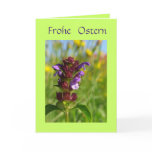 Frohe Ostern mit Blumen