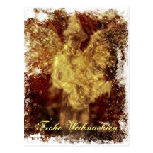 Frohe Weihnachten Angel Postcard