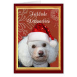 Fröhliche Weihnachten Christmas poodle card